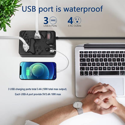 Outdoor Power Strip Weatherproof, Waterproof Surge Protector - Image 3
