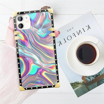Compatible with iPhone 11 Case, Holographic Abstract Iridescent Textures Luxury - Image 7
