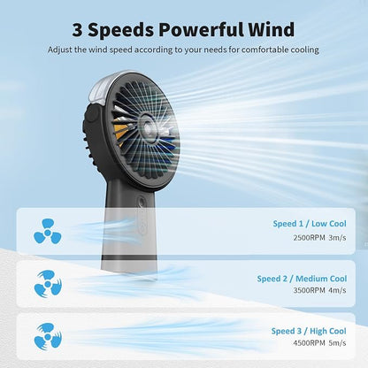 Otlonpe Handheld Misting Fan Portable, Small Personal Hand Held Rechargeable - Image 7