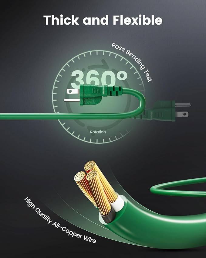 SURAIELEC 25 FT Outdoor Extension Cord - Image 6