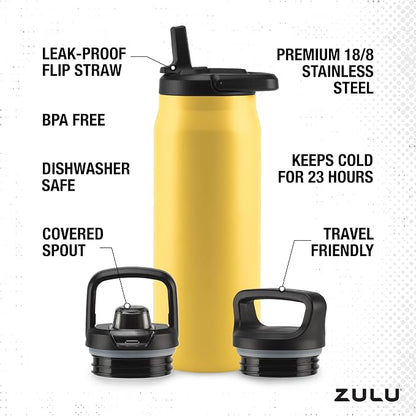 ZULU Base 32oz Stainless Steel Water Bottle - Image 4