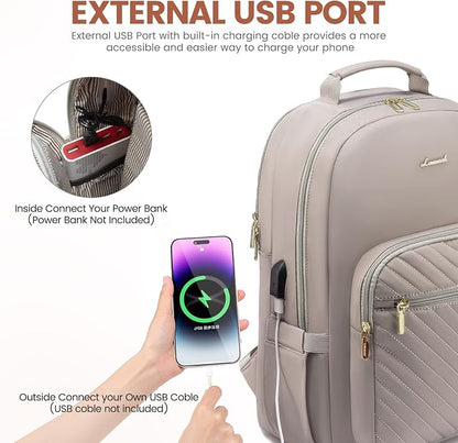LOVEVOOK Laptop Backpack for Women 17.3 inch, Cute Womens Travel Backpack Purse - Image 5
