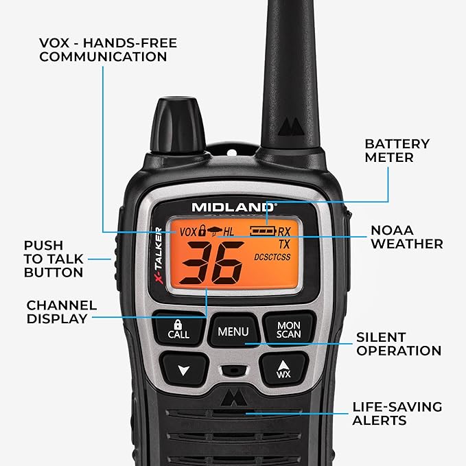 Midland T77VP5 X-TALKER Long Range Walkie-Talkie FRS Two-Way Radio - Image 6