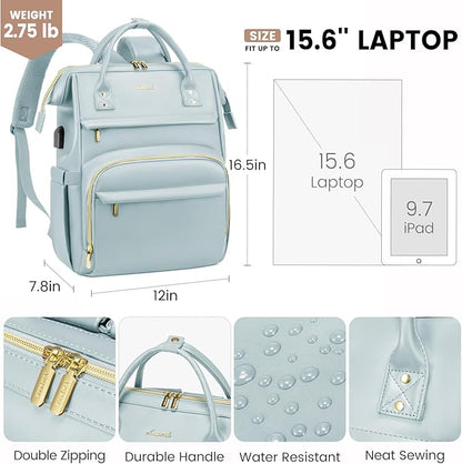 LOVEVOOK Leather Laptop Backpack - Image 4