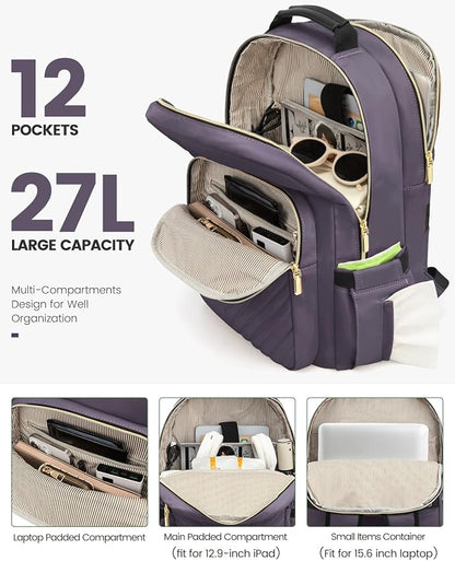 LOVEVOOK Laptop Backpack Purse for Women, Large Capacity Travel Business - Image 2