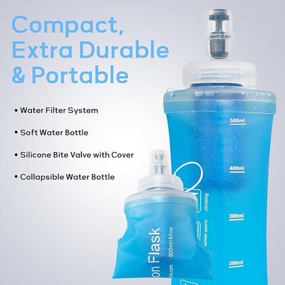 1L Soft Flask Water Bottle, Collapsible Water Bottle - Image 3