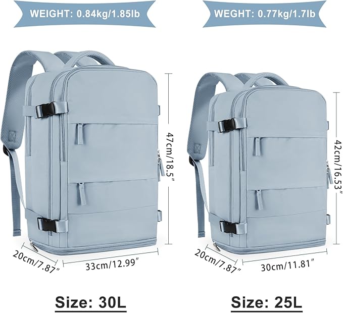 coowoz Large Travel Backpack For Women Men, Carry On Backpack Flight Approved - Image 3