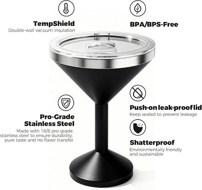 Stainless Steel Martini Glass - Image 4