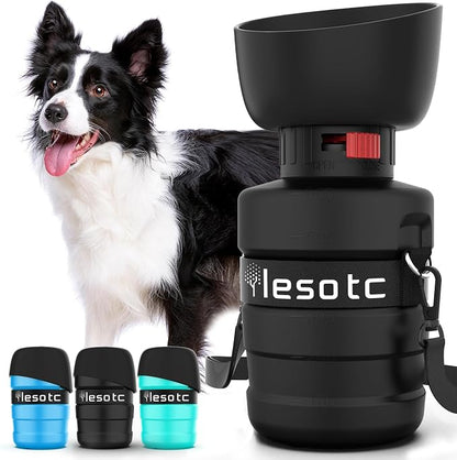lesotc Dog Water Bottle, Portable Dog Water Dispenser, Leak Proof Dog Travel by lesotcbrand