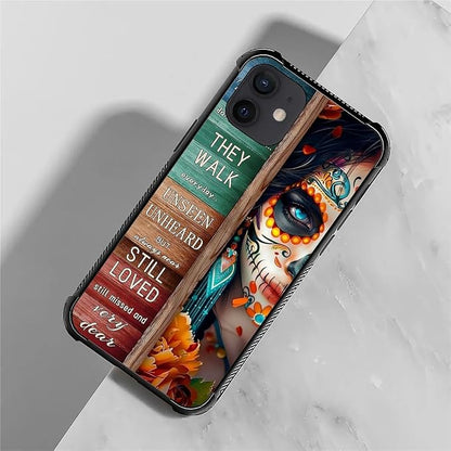 for iPhone 12/12 Pro Case, Sugar Skull Day of Death Halloween Pattern Graphic - Image 7