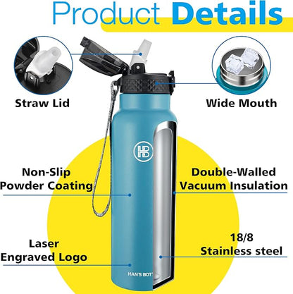 Han's Bottle Sports Water Bottle - 24 Oz - Image 5