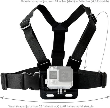 Universal Action Camera Accessories Bundle Head Chest Strap Mount/Selfie - Image 2