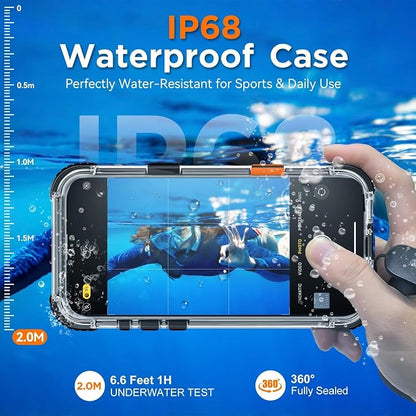 WIFORT for iPhone 16 Waterproof Case, Fit for Magsafe Full Body Magnetic - Image 3