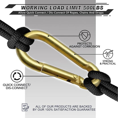AUTMATCH Carabiner Clips, 4 Pack - Image 5