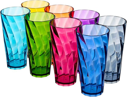 US Acrylic Optix Plastic Reusable Drinking Glasses 26oz Iced-Tea Cups in Jewel by USAcrylic