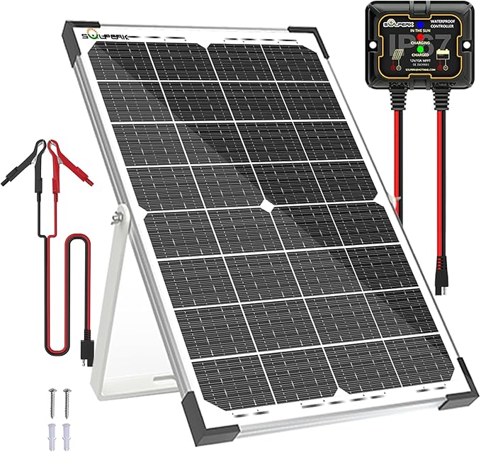 SOLPERK 30W Solar Battery Charger Solar Battery Maintainer + Upgrade 10A MPPT by SOLPERK-WeNeverStop