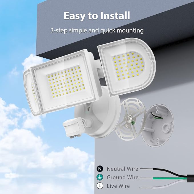 iMaihom 150W Motion Sensor Light Outdoor, 15000LM 6500K LED Security Floodlights - Image 8