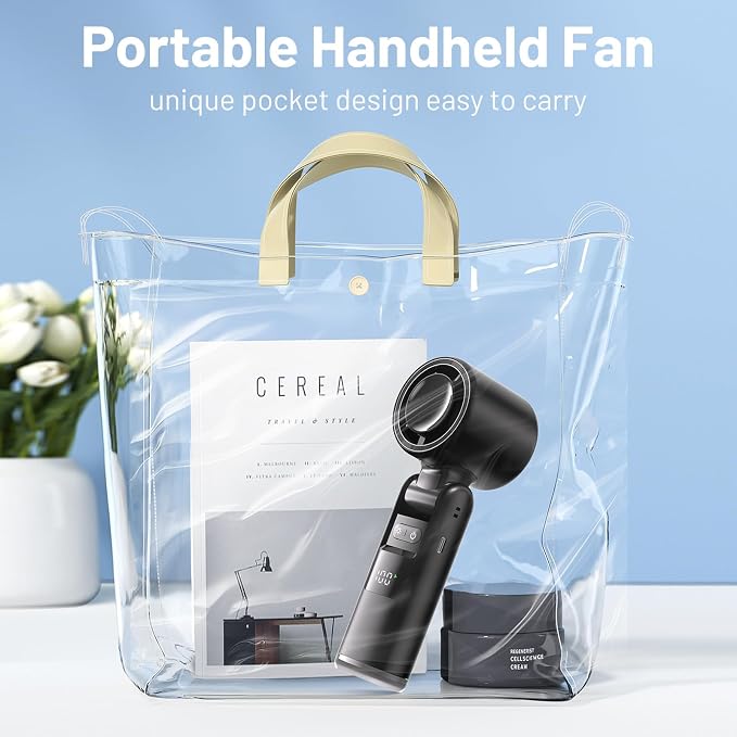 Lerat Portable Handheld Turbo Fan, 5 High-Speed Wind, Battery Operated - Image 7