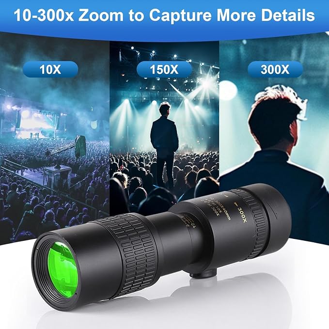 10-300x40 Monoculars for Adults High Powered–Zoom Monocular Telescope - Image 4