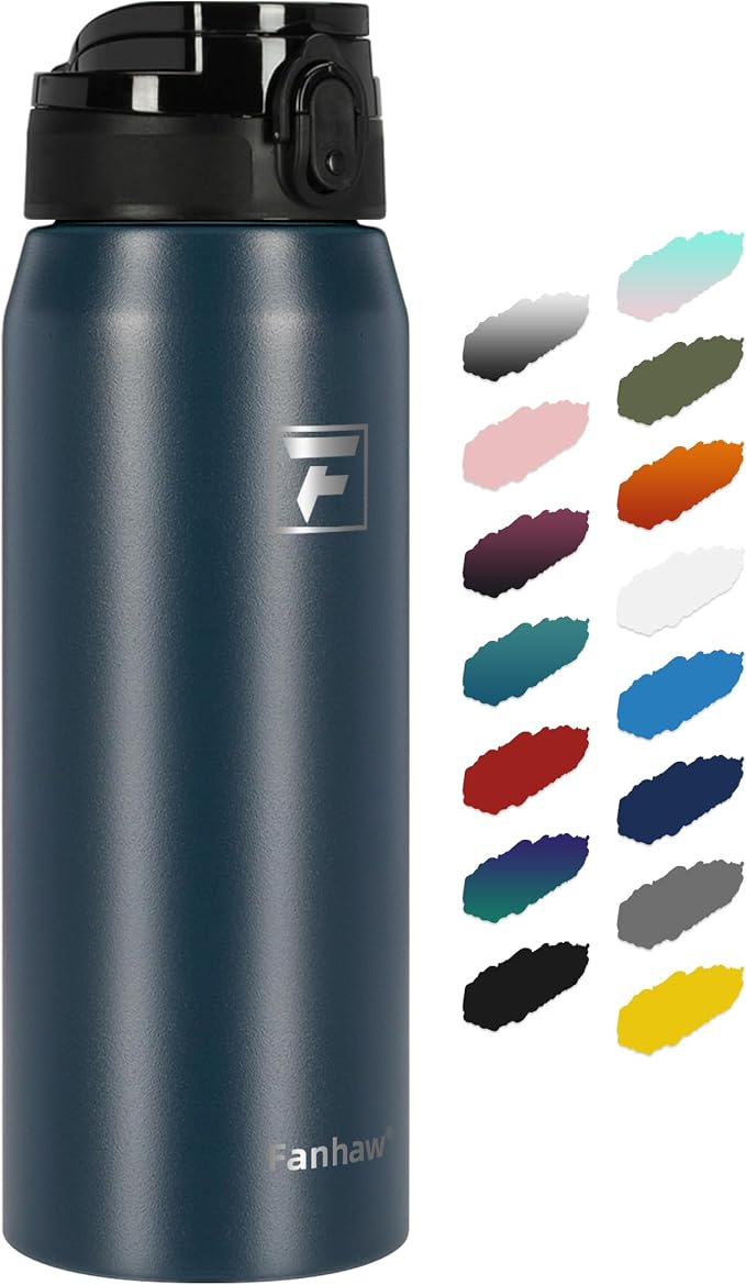 Fanhaw 24 oz Insulated Stainless Steel Water Bottle by FANHAW