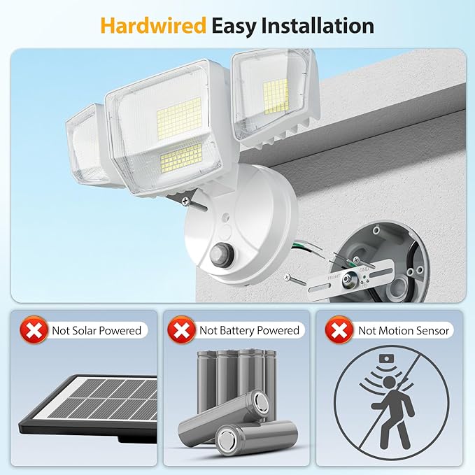 Onforu Dusk to Dawn Outdoor Lighting, 90W 10000LM Flood Lights Outdoor - Image 2