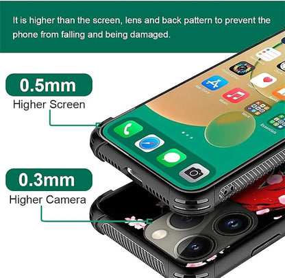 for iPhone 14 Pro Case, Sakura Japanese Samurai Pattern Graphic Design Girl Boy - Image 5