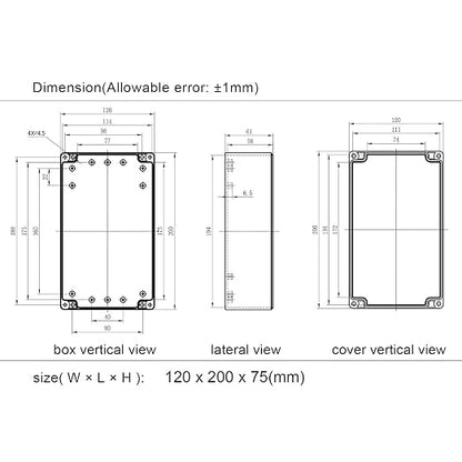 LeMotech ABS Plastic Electrical Project Case Power Junction Box, Project Box - Image 7