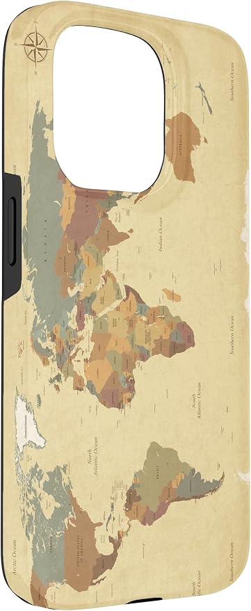 Globe Map Smartphone Cell Cover Gift World Map Pattern Phone Case - Image 3