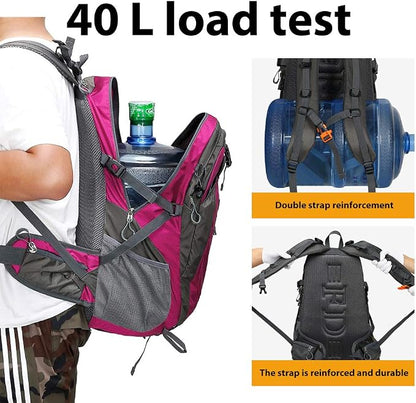 FENGDONG 40L Waterproof Lightweight Outdoor Daypack Hiking, Travel Backpack - Image 2