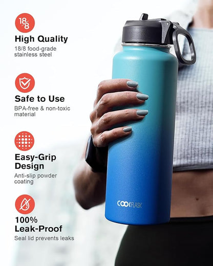 Coolflask Water Bottle 40 oz Insulated - Image 3