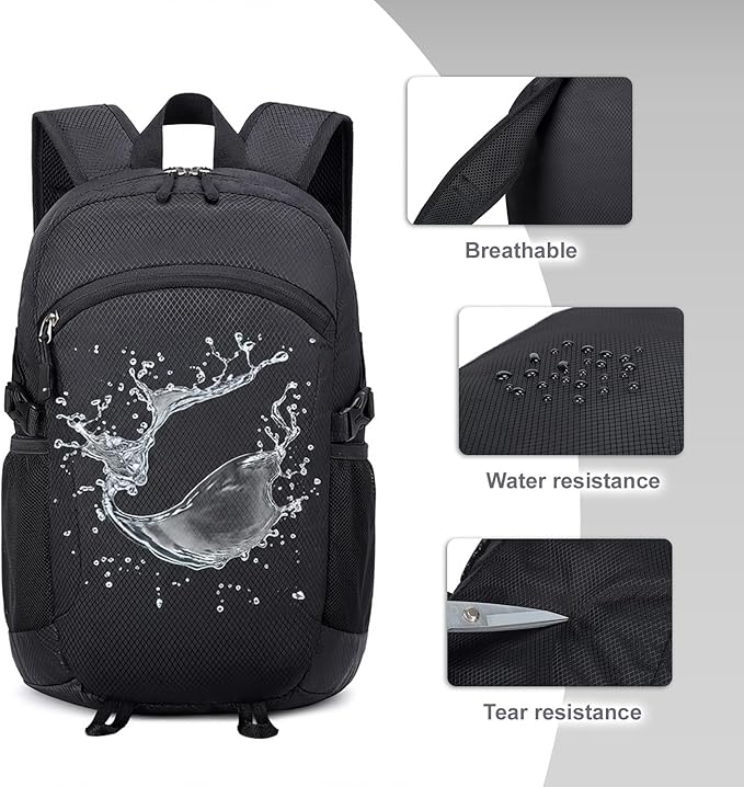 Lightweight Hiking Backpack 18L Packable Foldable Small Daypack Collapsible - Image 6