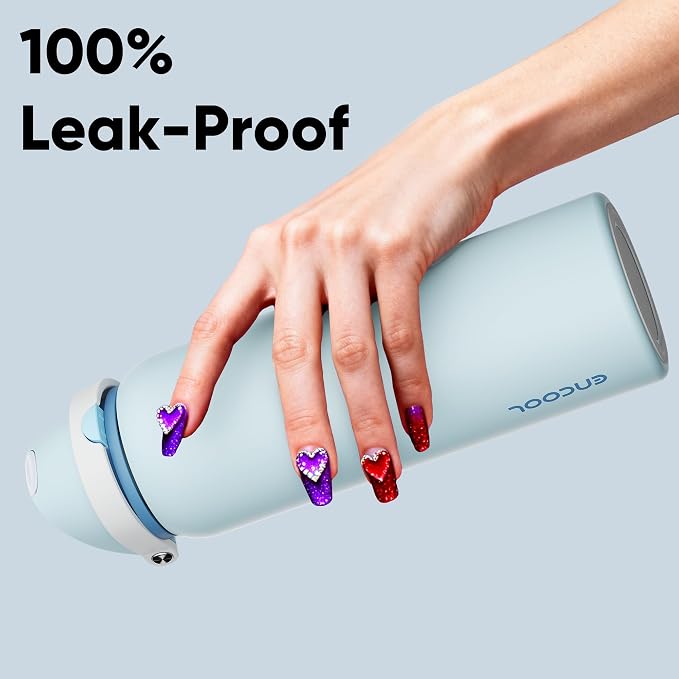 Insulated Water Bottle with Straw - Image 6