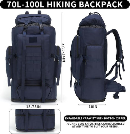 Hiking Backpack for Men 70L/100L Camping Backpack Military Rucksack Molle 3 - Image 2