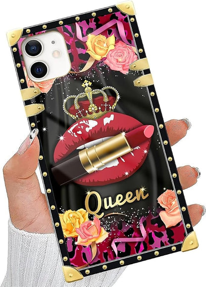Compatible with iPhone 11 Case, Queen Lip Crown Leopard Print Luxury Golden - Image 5