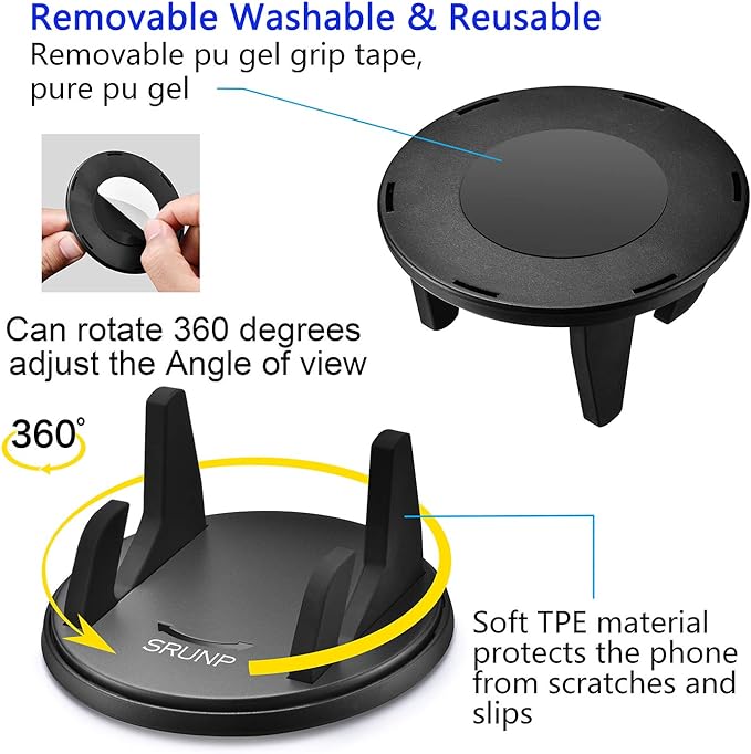 SRUNP Car Phone Mount with Three-Point Support - Image 4