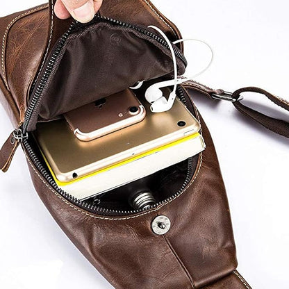 Hebetag Leather Sling Bag Backpack - Image 8