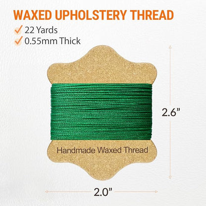 VONEEDL Upholstery Repair Kit: Waxed Sewing Thread & Heavy Duty Needles - Image 3