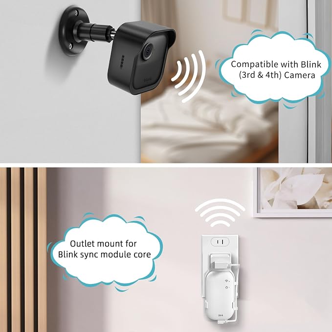 All-New Blink Outdoor Camera Wall Mount, 3 Pack Weatherproof Housing, 360 - Image 2