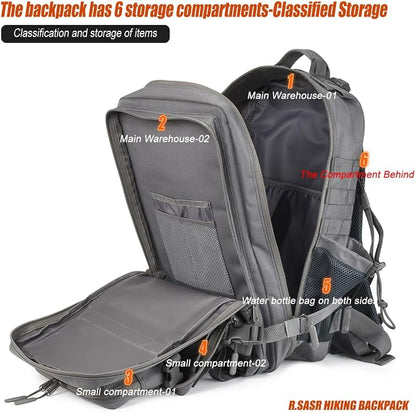 45L Tactical Backpack for Men Women, Military Assault Pack - Image 4