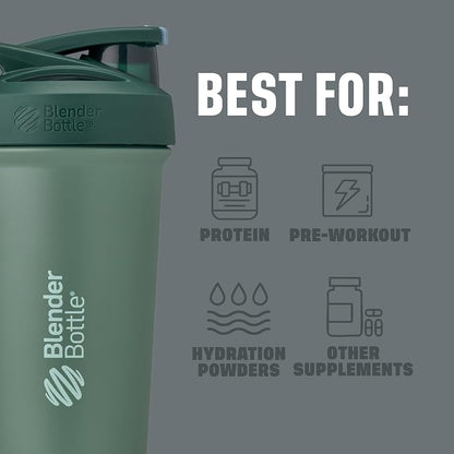 BlenderBottle Sport Sleek Shaker Cup Insulated Stainless Steel Water Bottle - Image 4