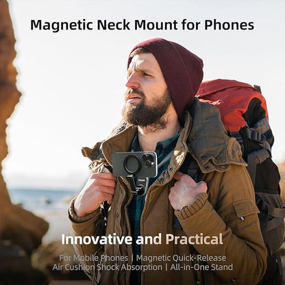 TELESIN Magnetic Neck Mount for Phones, Neck Cell Phone Holder POV/Vlog Selfie - Image 4