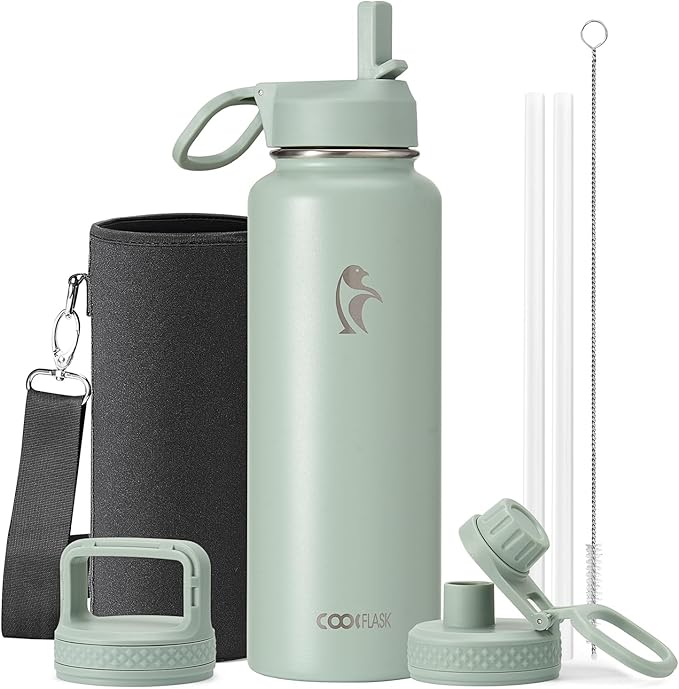 Coolflask Water Bottle 40 oz Insulated by Coolflask