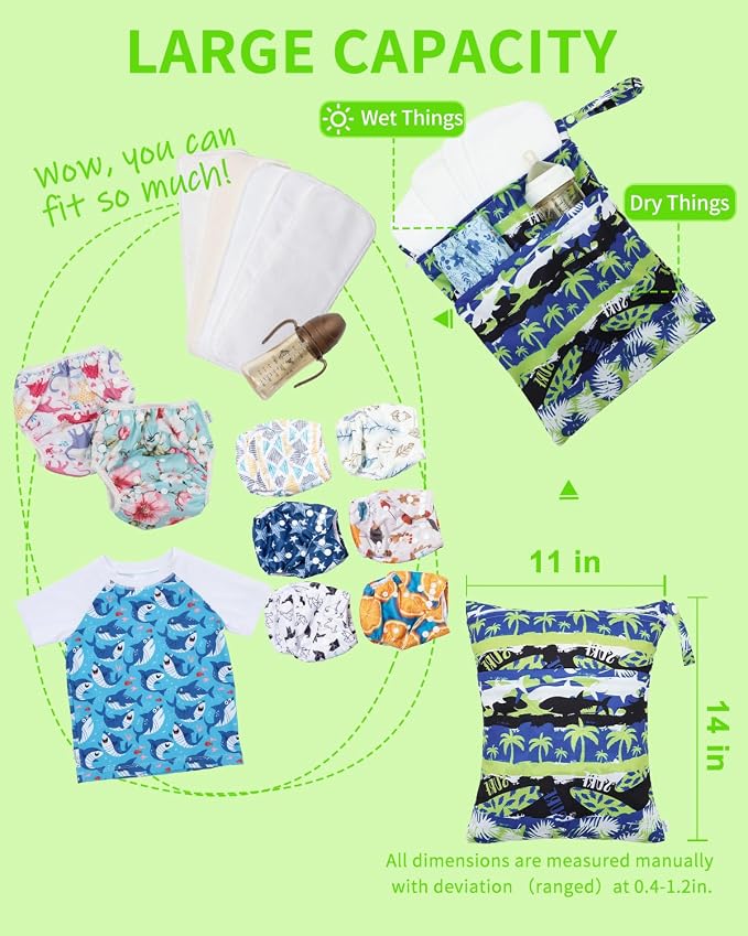 babygoal Hawaii Wet Dry Bags 3 Pack, Waterproof Travel Bags - Image 3