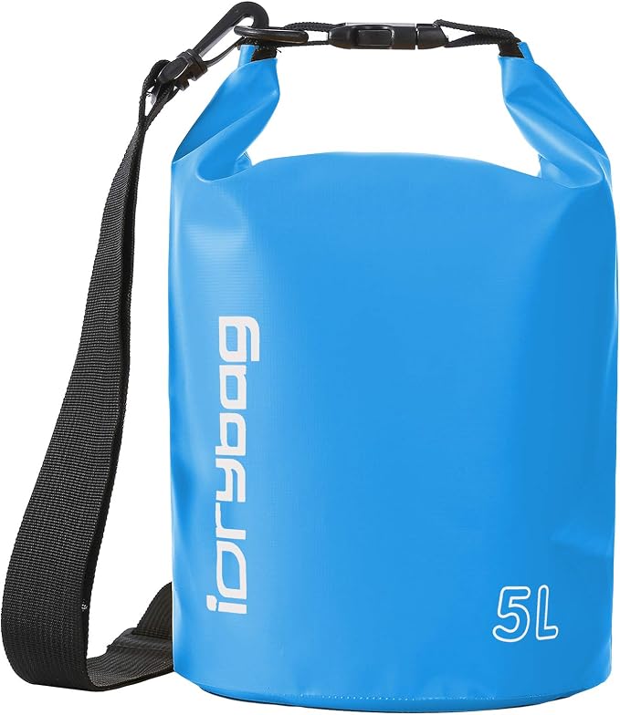 IDRYBAG Dry Bag for Kayaking Waterproof 2L/5L/10L/15L/20L, Small Dry Sack by iDrybag+