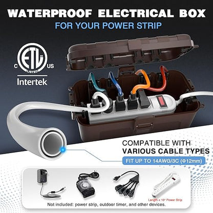 Flemoon Outdoor Electrical Box Waterproof, Medium Weatherproof Electrical Box - Image 2