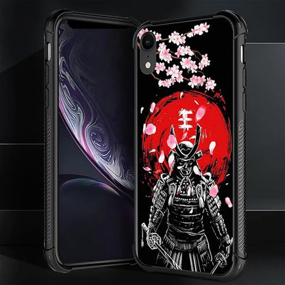 for iPhone XR Case, Sakura Japanese Samurai Pattern Graphic Design Girl Boy - Image 2
