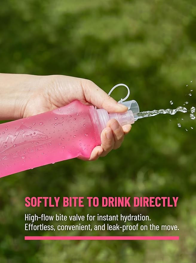 Zelvot Running Vest Soft Flask, BPA-Free 500ml Collapsible Water Bottle - Image 2