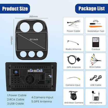 5Ghz WiFi Android 15 Car Radio for Jeep Compass Patriot 2010-2016 Car Stereo - Image 8