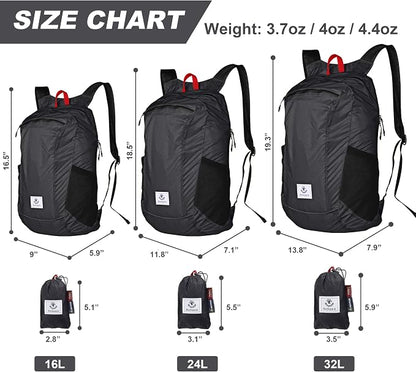 4Monster Hiking Daypack, Water Resistant Lightweight Packable Backpack - Image 3