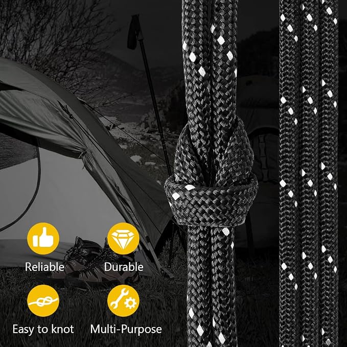 750Ib Reflective Paracord Rope, 4mm 11 Strand Parachute Spool Cord - Image 3
